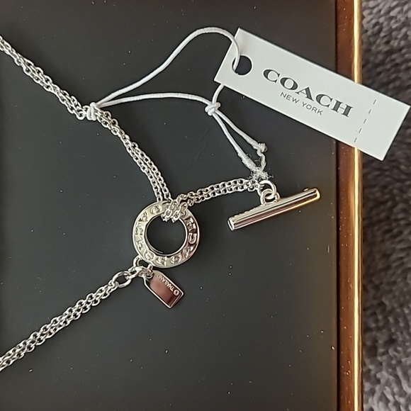 Coach Silver Necklace with Key Pendant - Picture 2 of 2